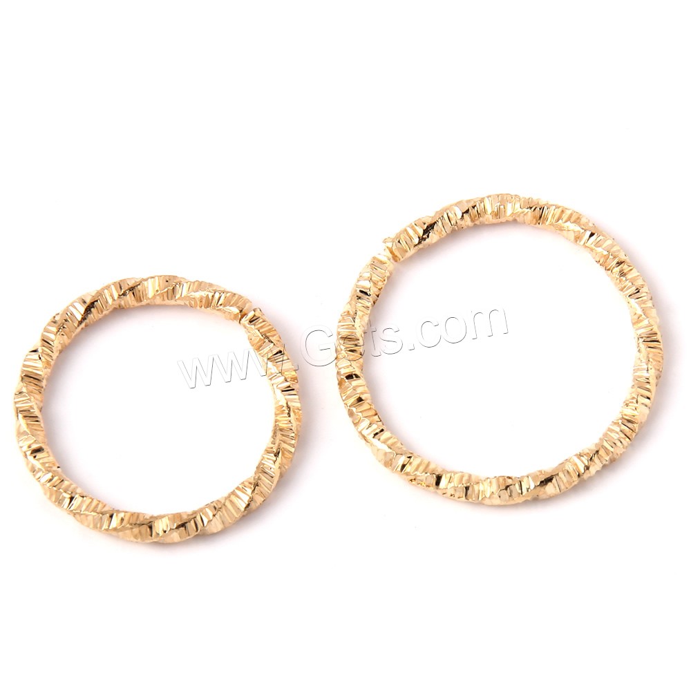 Brass Linking Ring, Donut, gold color plated, flower cut & different size for choice, lead & cadmium free, Hole:Approx 17mm, 1000PCs/Bag, Sold By Bag
