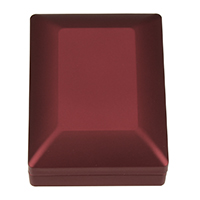 boîtes à bijoux en cuir, cuir PU, pendentif & collier, avec Colle Film & velours de coton, rectangle, rouge Vendu par PC