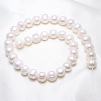 Potato Cultured Freshwater Pearl Beads, natural, white, 11-12mm Approx 0.8mm Approx 15.5 Inch 