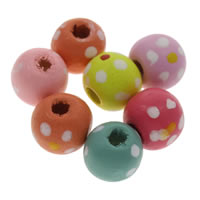 Dyed Wood Beads, mixed, 10mm Approx 1mm, Approx 