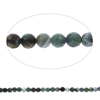 Gefärbte Achat Perlen, Geknister Achat, rund, facettierte, gemischte Farben, 8mm, Bohrung:ca. 1mm, Länge:ca. 14.5 ZollInch, ca. 47PCs/Strang, verkauft von Strang