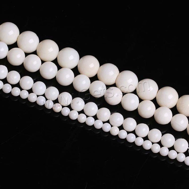 Perles en corail naturel, Rond, normes différentes pour le choix, Trou:Environ 1mm, Longueur:Environ 15 pouce, Vendu par brin
