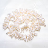 Biwa Cultured Freshwater Pearl Beads, natural, white, 18-19mm Approx 0.8mm Approx 17 Inch 