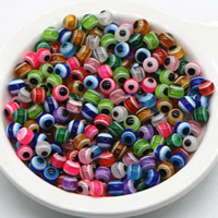 Böses Auge Harz Perlen, rund, verschiedene Größen vorhanden, gemischte Farben, Bohrung:ca. 2mm, 1000PCs/Tasche, verkauft von Tasche