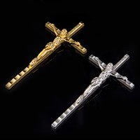 Zinc Alloy Christian Pendant, Crucifix Cross, plated, Christian Jewelry & with letter pattern lead & cadmium free, 150mm Approx 2mm 