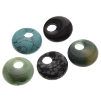 Pendentifs pierres gemmes mixtes , pierre gemme, mélangé Environ 6mm, Vendu par PC