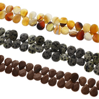 Gemstone Beads, Teardrop & faceted Approx 1mm Approx 7 Inch, Approx 