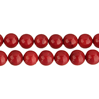Natural Coral Beads, Round red, Grade AAA Inch 