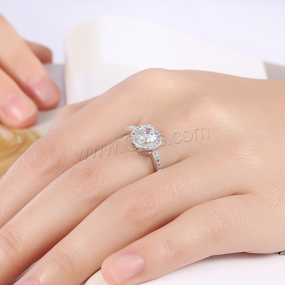 Brass, Flat Round, platinum plated, different size for choice & for woman & with rhinestone, 6mm, Sold By PC