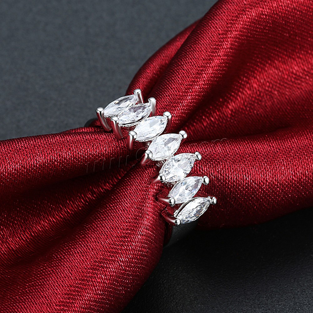 Brass, platinum plated, different size for choice & for woman & with rhinestone, 4mm, Sold By PC