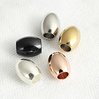 Stainless Steel Beads, Oval, plated [