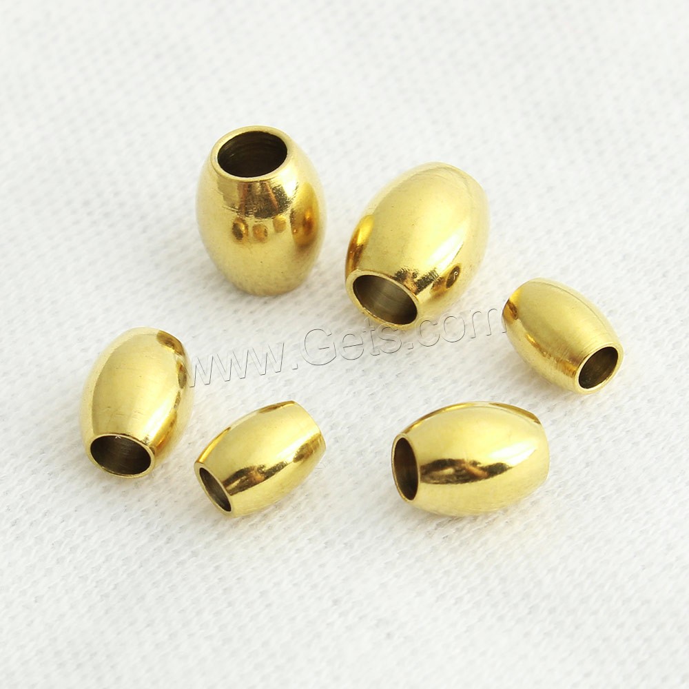 Stainless Steel Beads, Oval, plated, different size for choice, more colors for choice, Sold By PC