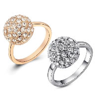 El anillo de dedo Newegg®, aleación de zinc, chapado, unisexo & diverso tamaño para la opción & con diamantes de imitación, más colores para la opción, 12mm, Vendido por UD