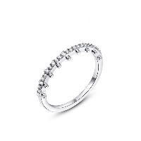 Newegg® Finger-Ring, Messing, platiniert, verschiedene Größen vorhanden & für Frau & mit kubischem Zirkonia, 20x3mm, verkauft von PC
