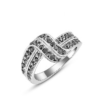 Newegg® Finger-Ring, Zinklegierung, platiniert, verschiedene Größen vorhanden & für Frau & mit Strass, 22x13mm, verkauft von PC