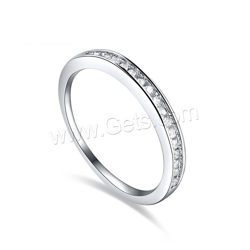 Newegg® Finger Ring, Brass, platinum plated, different size for choice & for woman & with cubic zirconia, 3mm, Sold By PC