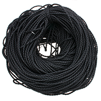 PU Cord, PU Leather, imitation goat skin leather & braided bracelet black 