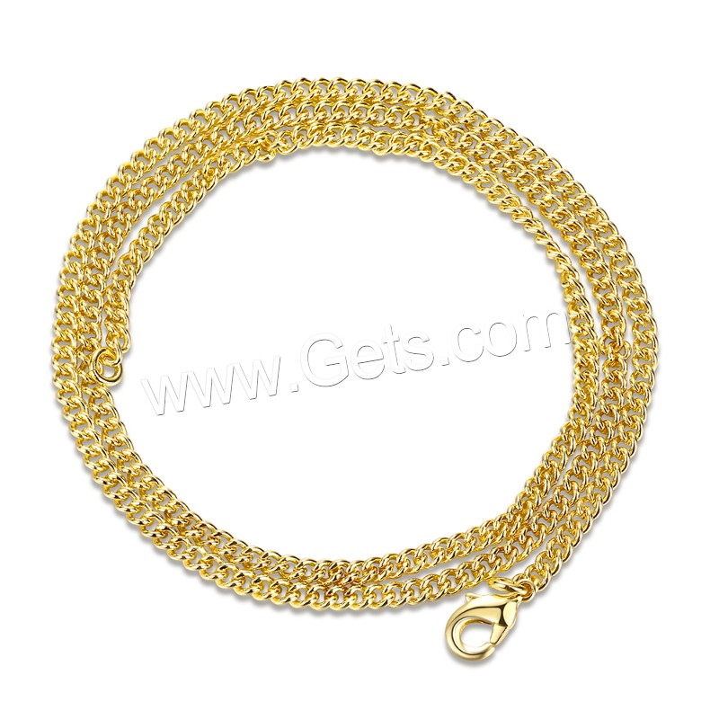 Collar de la joyería Newegg®, fundición, chapado en oro de 18 K, longitud diferente para la opción & cadena de cuerda & para mujer, Vendido por Sarta
