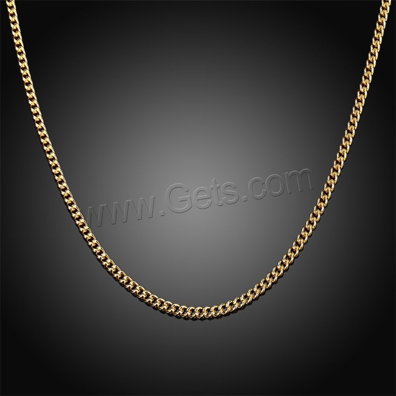 Newegg® Jewelry Necklace, Iron, 18K gold plated, different length for choice & rope chain & for woman, Sold By Strand