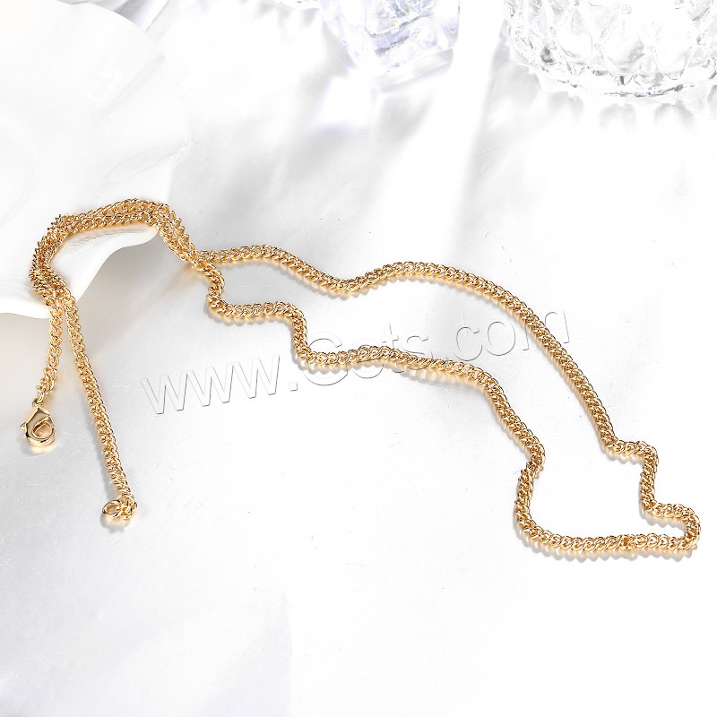 Newegg® ожерелье ювелирных изделий, Железо, 18K золотым напылением, различной длины для выбора & веревки цепи & Женский, продается Strand
