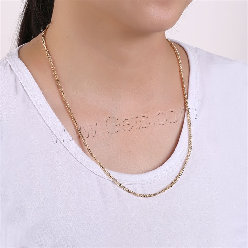 Newegg® ожерелье ювелирных изделий, Железо, 18K золотым напылением, различной длины для выбора & веревки цепи & Женский, продается Strand