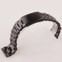 Correa de reloj de acero inoxidable, iónico negro, diverso tamaño para la opción, Vendido por Sarta