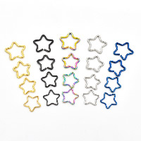 Stainless Steel Piercing Earring, Star, plated 