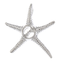 Brass Peg Bail, Starfish, platinum color plated, nickel, lead & cadmium free Approx Inner Approx 