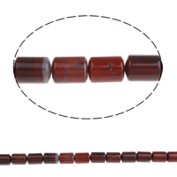Rote Jaspis Perle, Edelstein, Zylinder, natürlich, 10x14mm, Bohrung:ca. 1mm, Länge:ca. 15.7 ZollInch, ca. 28PCs/Strang, verkauft von Strang