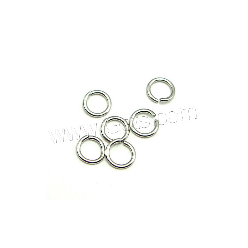 Titanium Steel Open Jump Ring, different size for choice, original color, 1000PCs/Bag, Sold By Bag