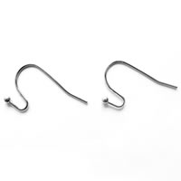 Titanium Steel Earring Hook, original color, 20mm 