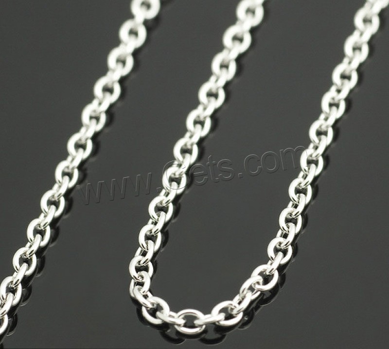 Stainless Steel Oval Chain, different size for choice, original color, 100m/Lot, Sold By Lot