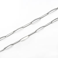 Нержавеющая сталь Овальном Сеть, нержавеющая сталь, Овальный цепь, оригинальный цвет, 6mm, продается м