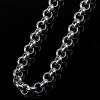 Stainless Steel Rolo Chain, original color, 5mm 