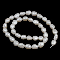 Baroque Cultured Freshwater Pearl Beads, Keshi, natural, white, 8-9mm Approx 0.8mm Approx 14.2 Inch 