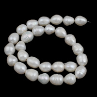 Rice Cultured Freshwater Pearl Beads, Keshi, natural, white, 12-13mm Approx 2mm Approx 15.7 Inch 