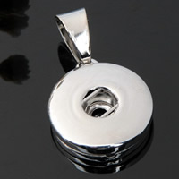 Zinc Alloy Snap Button Pendant Setting, platinum color plated, lead & cadmium free, 18mm Approx 3-5mm, Inner Approx 6mm 