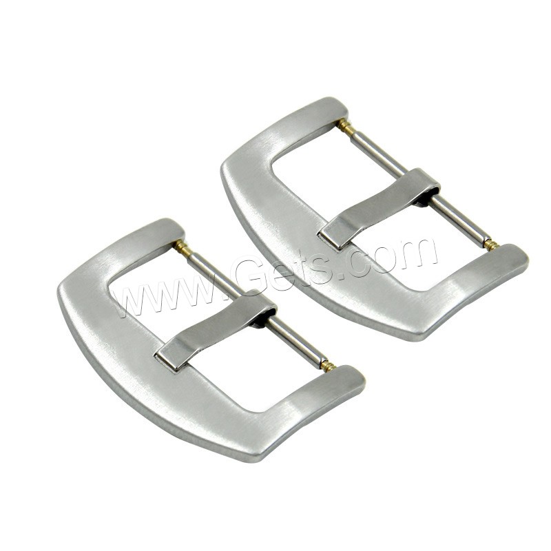 201 Stainless Steel Pin Buckle, different size for choice & brushed, original color, 20mm, Sold By PC
