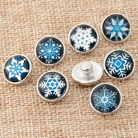 Zinc Alloy Jewelry Snap Button, with Glass, Flat Round, platinum color plated, time gem jewelry & mixed pattern & decal, lead & cadmium free, 12mm 