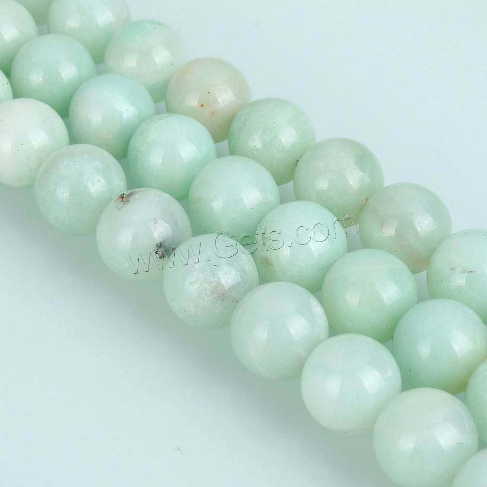 Perles amazonite, Rond, multiple tailles pour le choix, grade A, Longueur:15.5 pouce, Vendu par brin