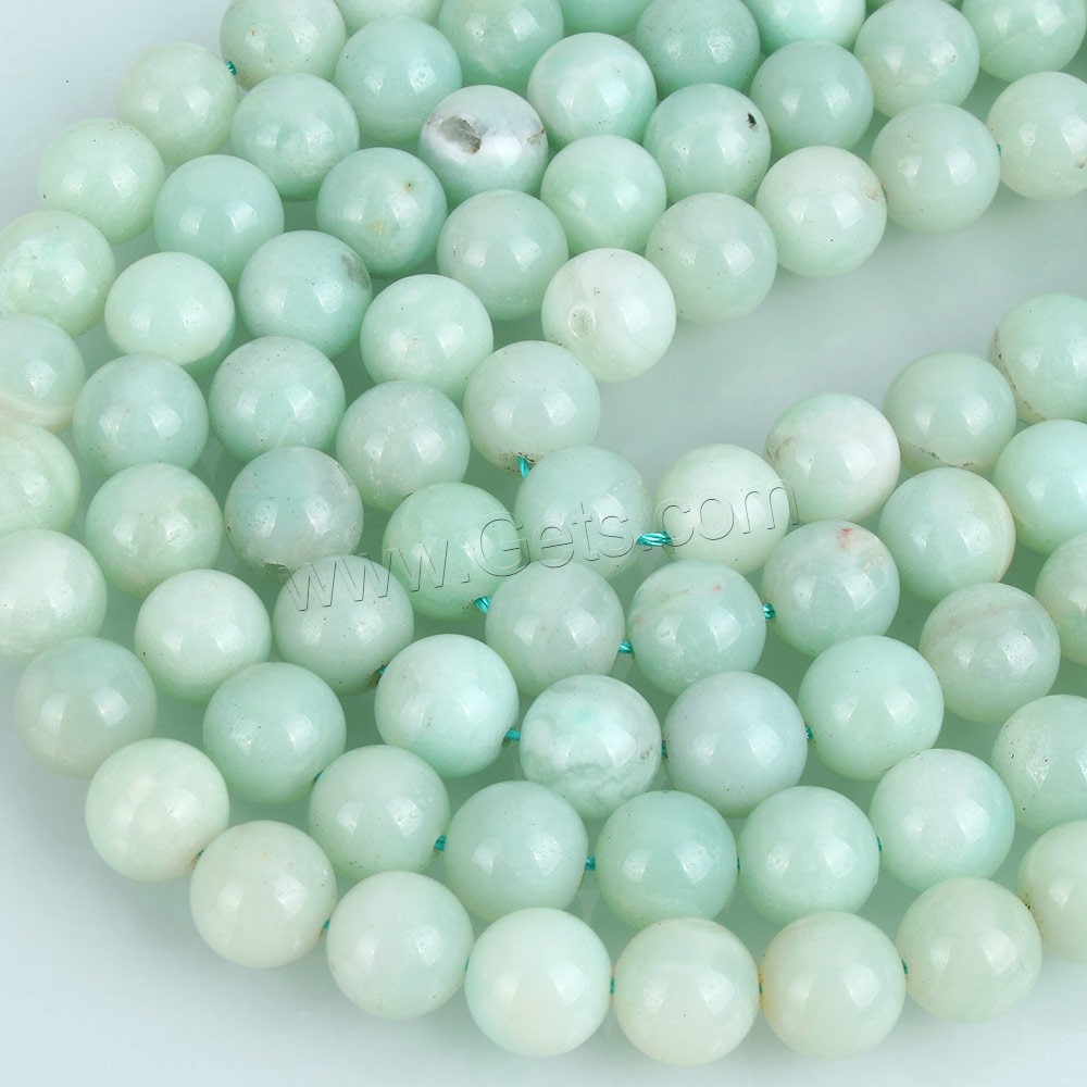 Amazonit Perlen, rund, Weitere Größen für Wahl, Grade A, Länge:15.5 ZollInch, verkauft von Strang