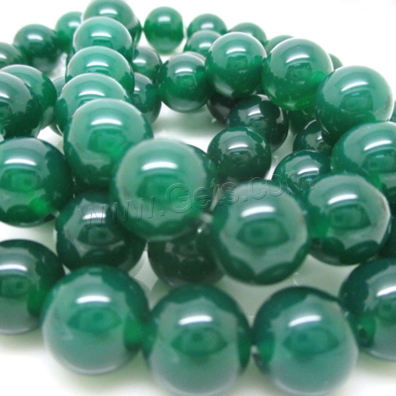 Natural Green Agate Beads, Round, different size for choice, Hole:Approx 1-2mm, Sold By PC
