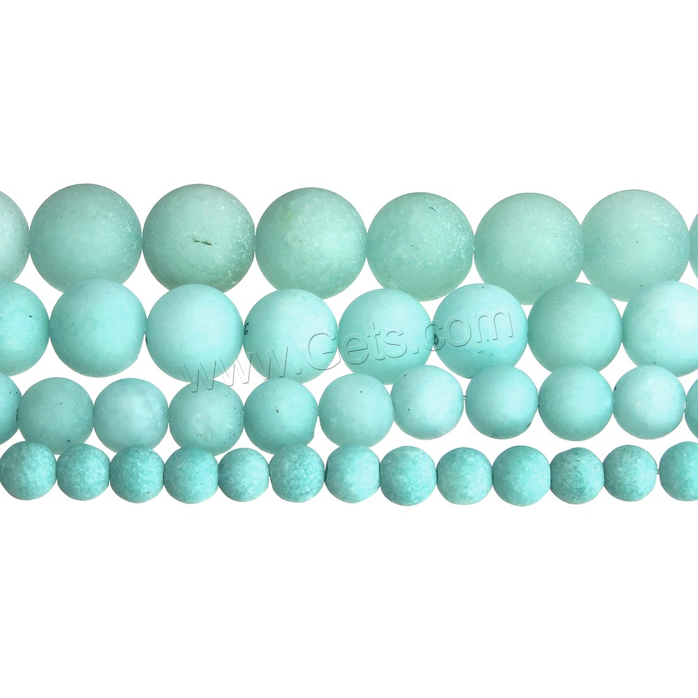 Amazonit Perlen, gefärbte Jade, rund, Nachahmung amazonit & verschiedene Größen vorhanden & satiniert, Bohrung:ca. 1-2mm, verkauft von Strang