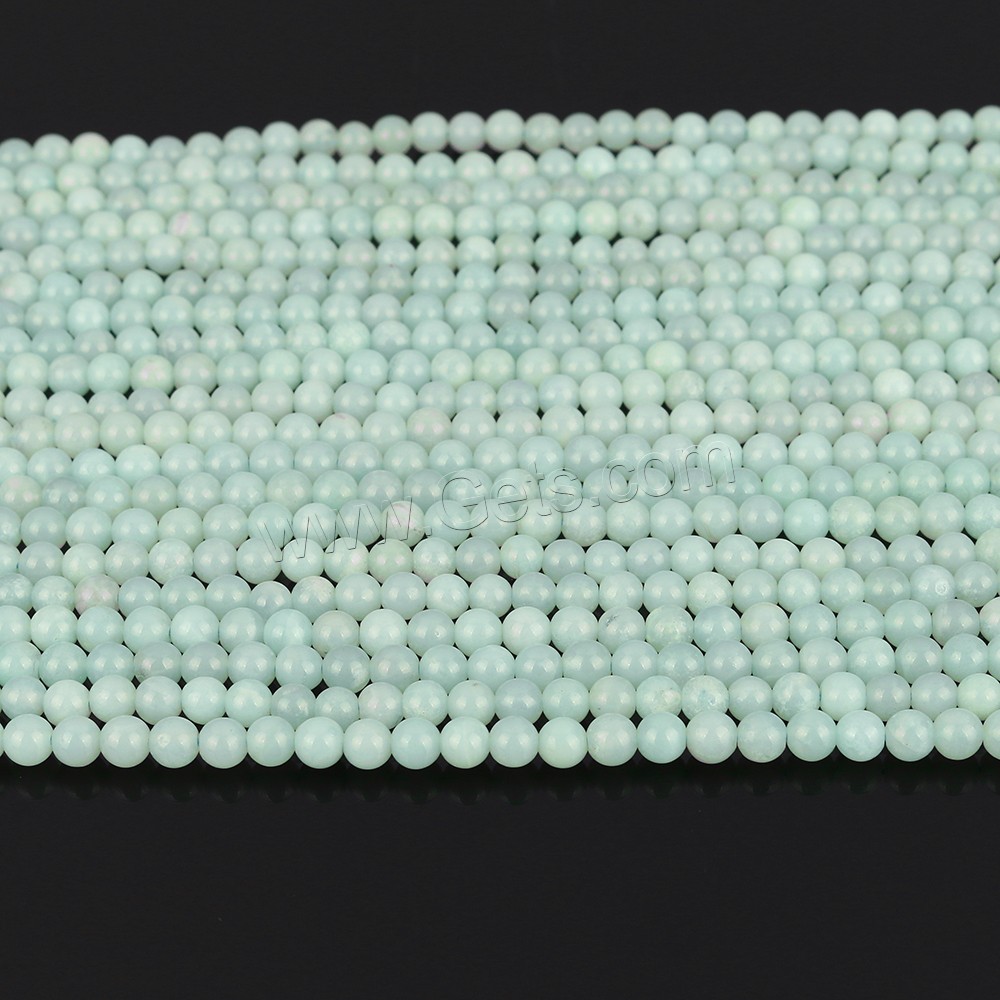 Amazonite Beads, Round, natural, more sizes for choice, Grade AB, Hole:Approx 0.8-1.5mm, Length:Approx 15 Inch, Sold By Strand