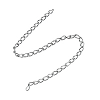 304 Stainless Steel Chain, twist oval chain, original color 