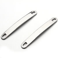 Stainless Steel Connector Bar, 1/1 loop, original color Approx 3mm 
