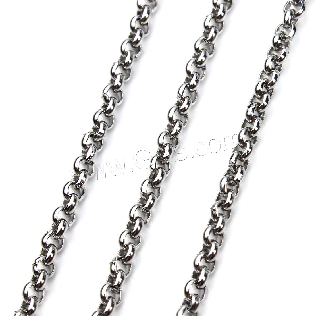 Stainless Steel Rolo Chain, different size for choice, original color, 5m/Bag, Sold By Bag