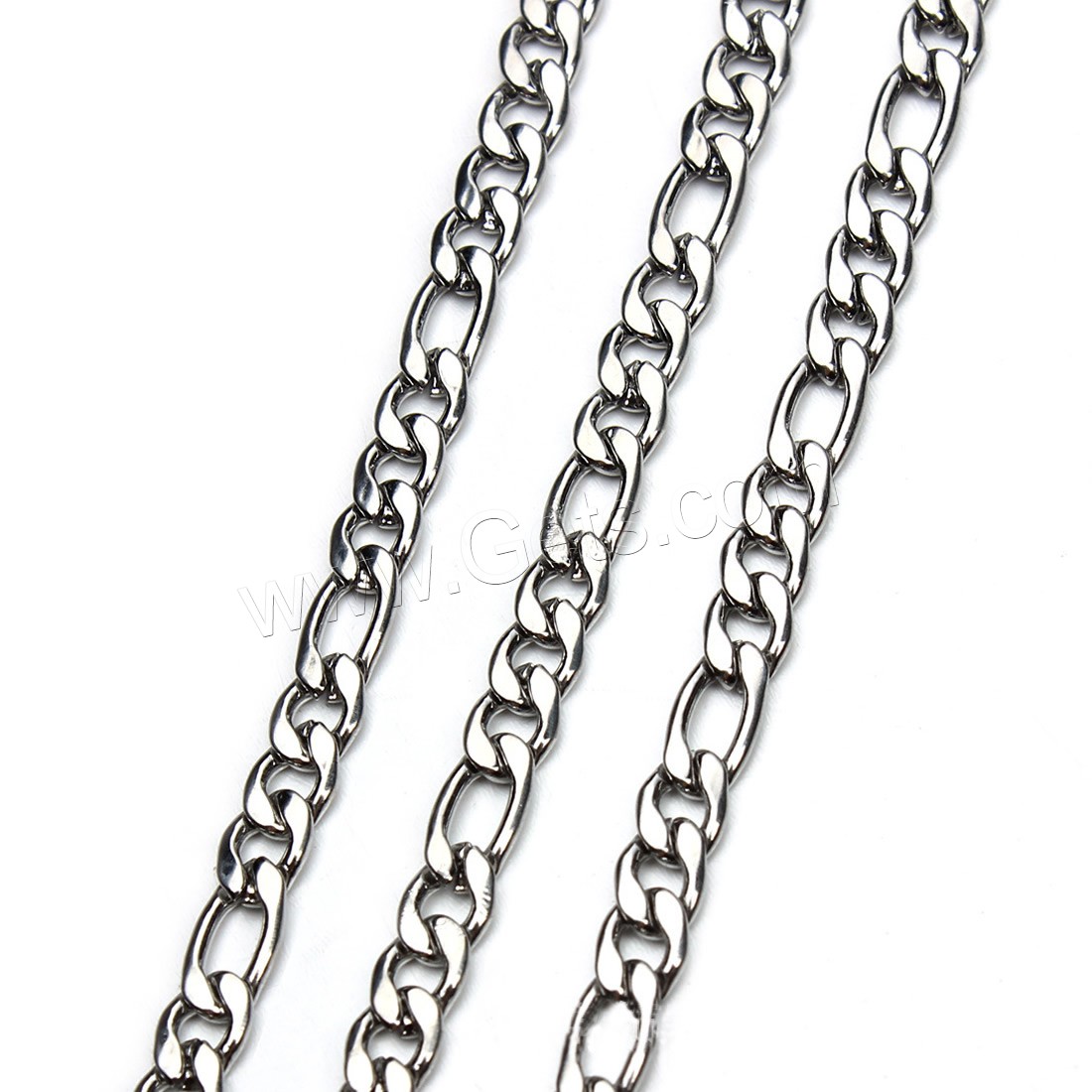 Stainless Steel Figaro Chain, different size for choice, original color, 5m/Bag, Sold By Bag