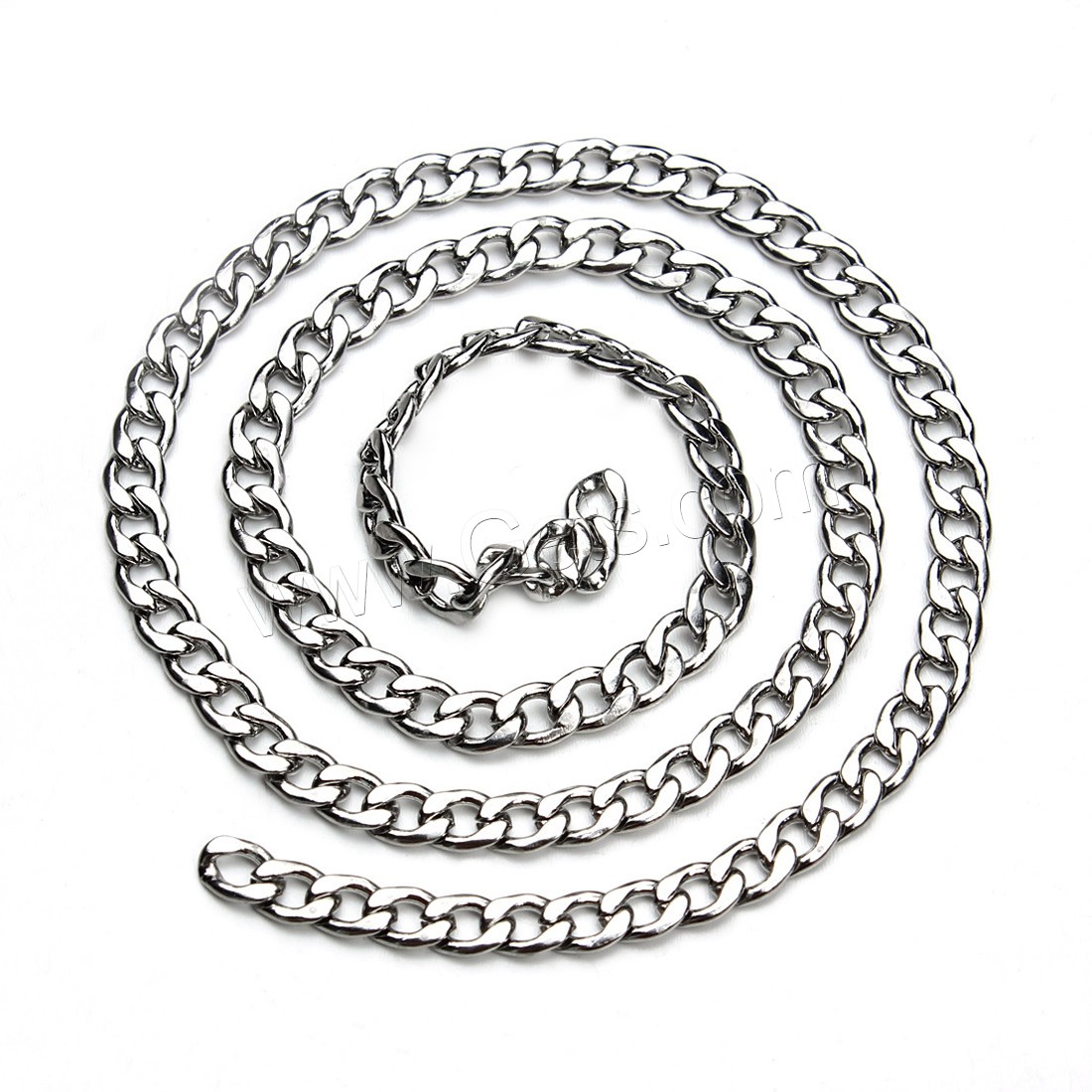 Stainless Steel Curb Chain, different size for choice, original color, 5m/Bag, Sold By Bag