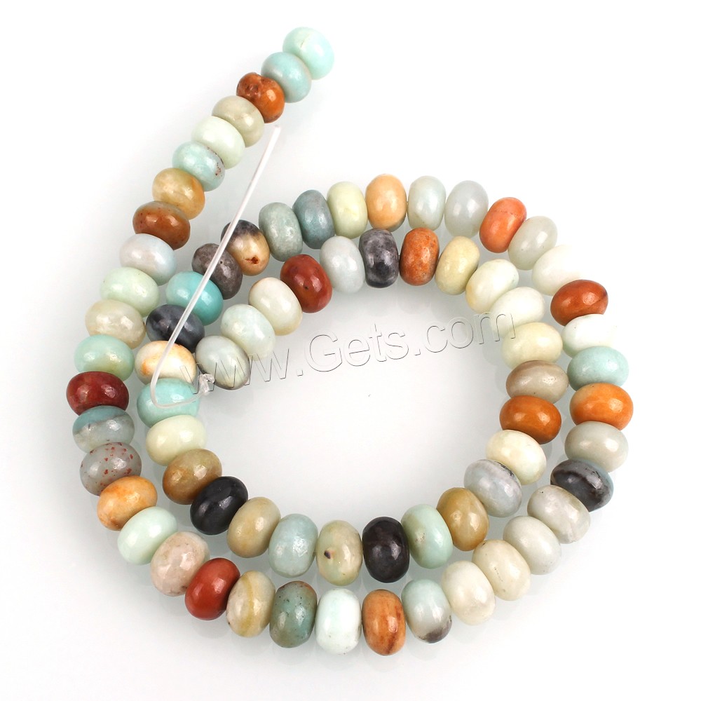 Amazonite Beads, Rondelle, natural, different size for choice, Hole:Approx 1-2mm, Length:Approx 15.5 Inch, Sold By Strand
